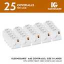 KleenGuard A40 Liquid & Particle Protection Coveralls (44304), Zipper Front, White, S (Qty 25)