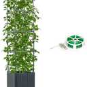 Raised Garden Bed with Tomato Cage 56.7 Self Watering Tomato Planter Boxes with Trellis Wheels for Outdoor Climbing Flowers Vegetable Vine Vegetables