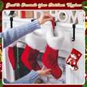 Christmas Stocking Holders Mantel Hook Hangers Fireplace Hooks Hanger Christmas Stocking Hook Fireplace Hanger Grip for Christmas Party Decorations (Black)