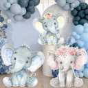 WinnerWhy 3 Pcs Large Elephant Baby Shower Decorations Cartoon Elephant Cutouts Hatching Soon Baby Shower Party Decor Backdrop Photo Props for Birthday Party Supplies