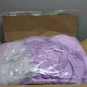 36 Pcs Sleepover Party Supplies for Girl Spa Slumber Birthday Favors Throw Blanket Pillow Eye Mask Headband Scrunchies (Solid Color,Purple)