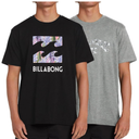 Billabong Mens 2 Pack Short Sleeve Lounge Crew Tee Graphic Lounge Wear Crewneck, M