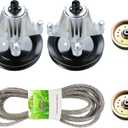 618-04822 918-04822 42" Lawn Mower Deck Rebuild Kit with Belt Fits for Cub Cadet/MTD/Troy-Bilt, 2 Spindles 618-04889 918-04889, 2 Idler Pulley 756-04129B, 956-04129, 1/2" x 96" Deck Belt 754-04060