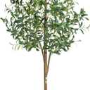 Olive Tree 6FT Fake Tree Faux Plants Indoor with Pot Artificial Tree Nearly Natural Olive Branches and Fruits for Living Room Home Office Decorations