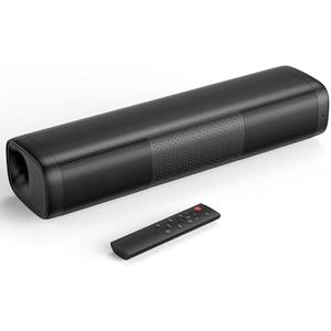 Saiyin Sound Bar for Smart TV, 11.7-inch Soundbar with Bluetooth 5.3/Optical/Auxiliary Inputs, Small Size & Big Power, 48W Peak Power Compact Sound Bar for TV, PC, Gaming, and Projectors