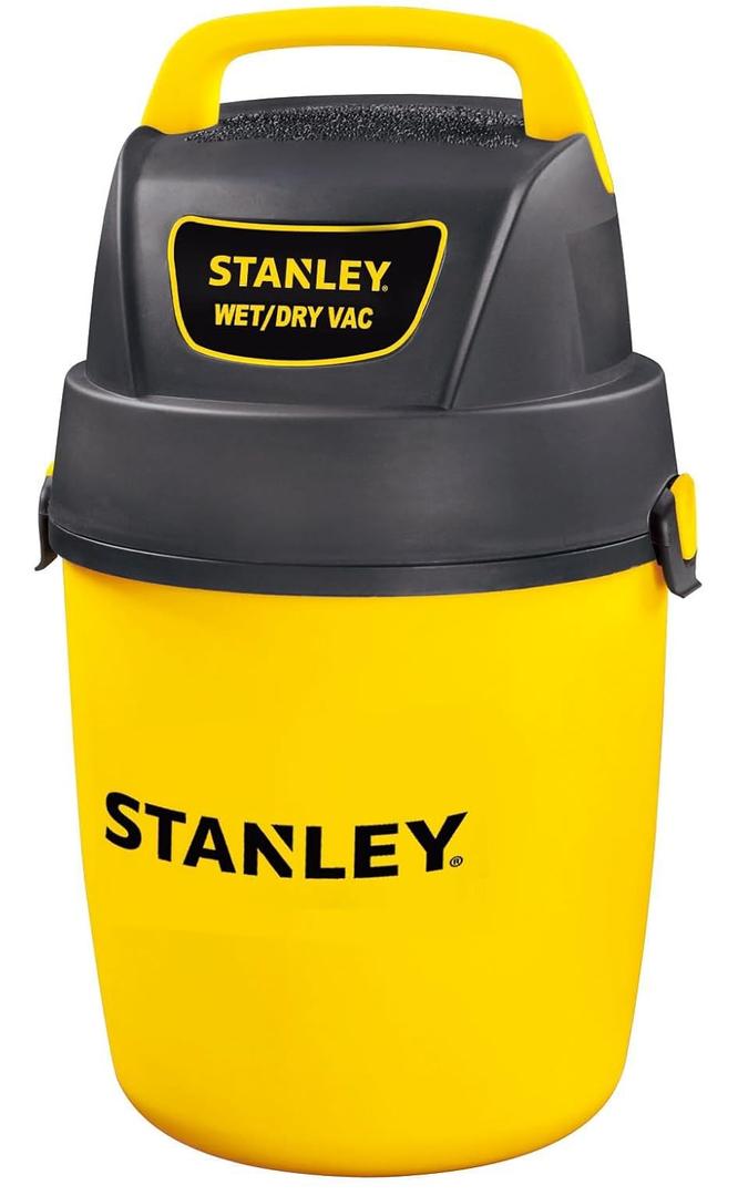 Stanley Wet/Dry Vacuum, 2 Gallon, 2 Horsepower (Yellow)