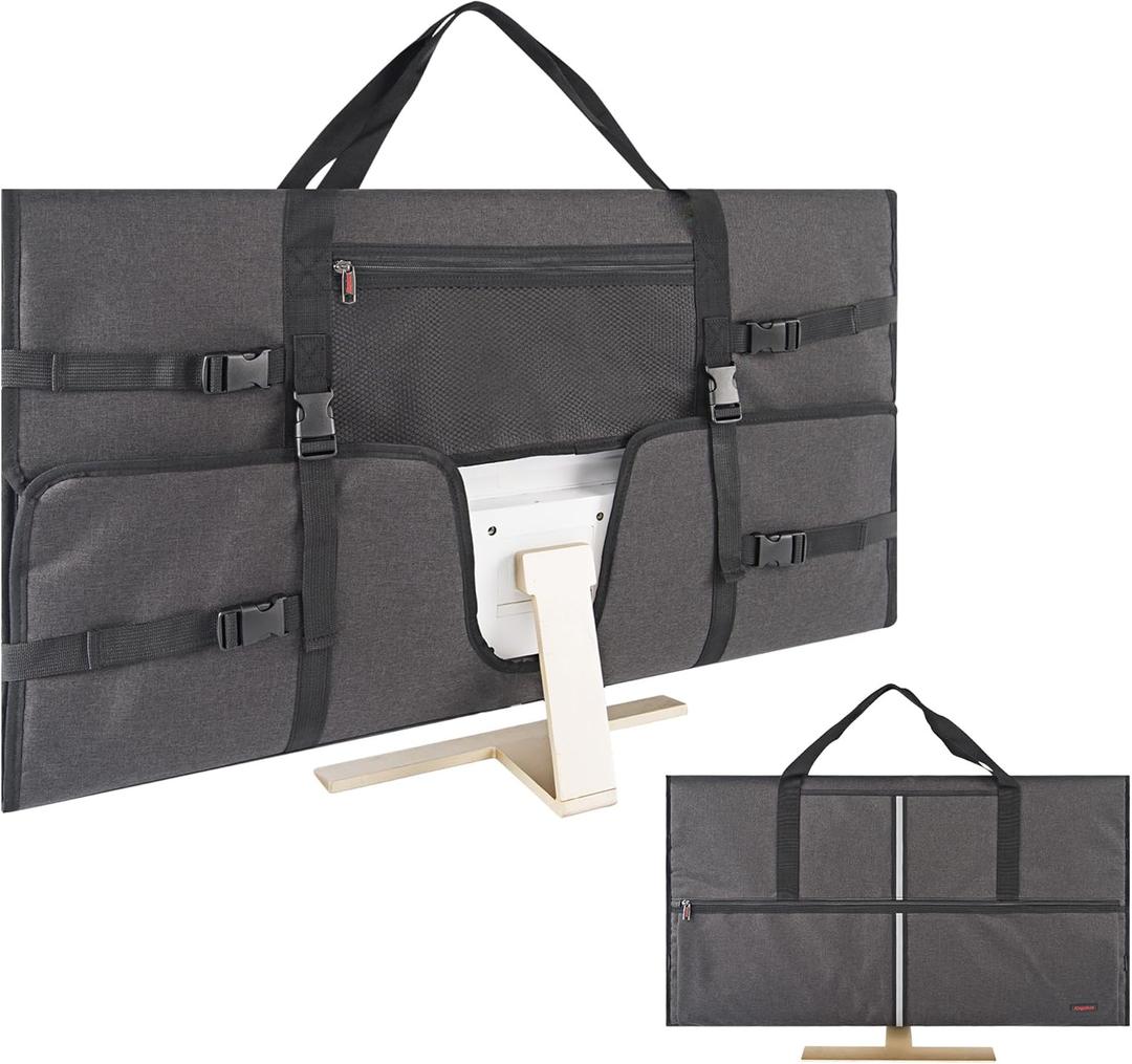 Travel Carrying Bag Compatible with 32" All-in-One Desktop Computer and 32" Monitor (Dark Grey)