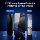 2 Pack for iPhone 15 Plus Privacy Screen Protector,Anti Spy HD Tempered Glass,9H+ Military Grade Shatterproof Screen Protector Full Coverage,Case Friendly, Easy Installtion