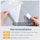 rabbitgoo Frosted Glass Window Privacy Film, No Glue, White, 45.2" x 157.4"