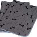 Washable Dog Pee Pads with Free Grooming Gloves,Non Slip Dog Mats with Great Urine Absorption,Reusable Puppy Pee Pads for Whelping, Potty, Training, Playpen (36x48 Inch (Pack of 2))