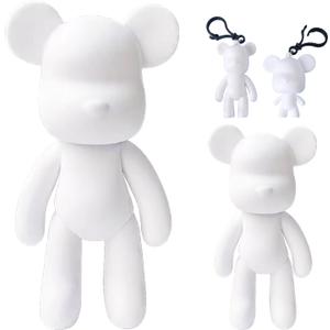 DIY Fluid Bear + Keychain Creativity Paints Set for Home Decoration (Blank Mold 9+13inch)