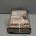 TWODRAPES Dark Flax Linen Curtains 120 Inches Long for Living Room Bedroom Pinch Pleated Back Tab Privacy Curtains 120 Inch Length 2 Panels Light Filtering Greige Tan Brown Farmhouse Drapes 10 FT (Grey Beige)