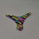 RELLECIGA Women's Black High Cut Thong Bikini Bottom Size L