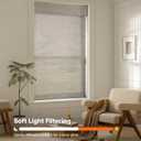 LazBlinds Cordless Bamboo Roman Shades for Windows, Light Filtering Natural Bamboo Blinds, Easy Lift Cordless Design for Living Room & Bedroom, Fits Interior Windows 30.5" W x 48" H, Greystone