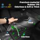 Auxko All Weather Floor Mats Fits for Toyota Prius & Prius Prime 2023 2024 2025 2026 TPE Rubber Liners Accessoires for Prius Odorless All Season Guard Anti-Slip Car Protector Mats Black