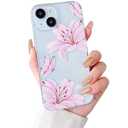 XYUQZQ Compatible with iPhone 17 Pro Max Case Cute Clear Flower Floral Butterfly Mix Pattern,for Girls Women Fashion Phone Cover,Soft TPU Designed for iPhone 17 Pro Max-Pink