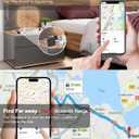 Air Tracker Tags 2 Pack - for iOS Only - Bluetooth Keys Finder Luggage Tracker Compatible with Apple Find My APP, Item Locator for Luggage, Backpack, Suitcases, Replaceable Battery (Black)