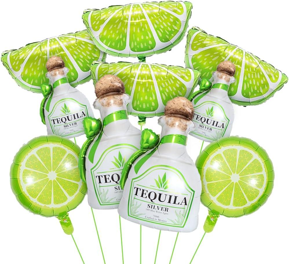 Tequila Balloons/Tequila Birthday Party Decorations/Lime Balloons/Matrimony Bachelorette Decorations/Gimme One Margarita Themed Decor for Moo Moos and Margaritas Birthday Party Decorations