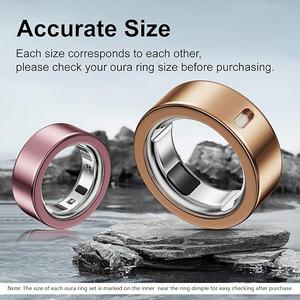 2 Pack Ring Cover Compatible with Oura Ring Gen 4/Oura Ring Gen 3 Horizon/Heritage, Abrasion-Resistant TPU Case for Oura Ring Protector Accessories for Oura Size 7 (Gold, RoseGold)