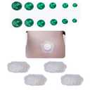 12Pcs Belly Button Plug Post Tummy Tuck Ball-Shape Belly Button Plug Post Tummy Tuck For Liposuction Or Umbilical Hernia Repair Soft Silicone After Trainer Tuck6 Size+24pcs Medical Tape) (Blue-green)