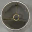 Aspen Creative 58909 Empire Uno Lamp Shade in Cream with Powder Blue, 5" Top x 9" Bottom x 7" Slant Height, Slip UNO 33mm