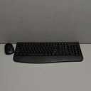 Wireless Keyboard and Mouse Combo, Full-Sized 2.4GHz Wireless Keyboard with Comfortable Palm Rest and Optical Wireless Mouse for Windows, Mac OS PC/Desktops/Computer/Laptops (Black)