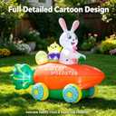 6FT Inflatable Bunny Outdoor Decorations, Inflatables Decorations Blow Up Yard with LED Colored Lights, Inflatable Toys for Indoor Outdoor Lawn Yard Garden Decor
