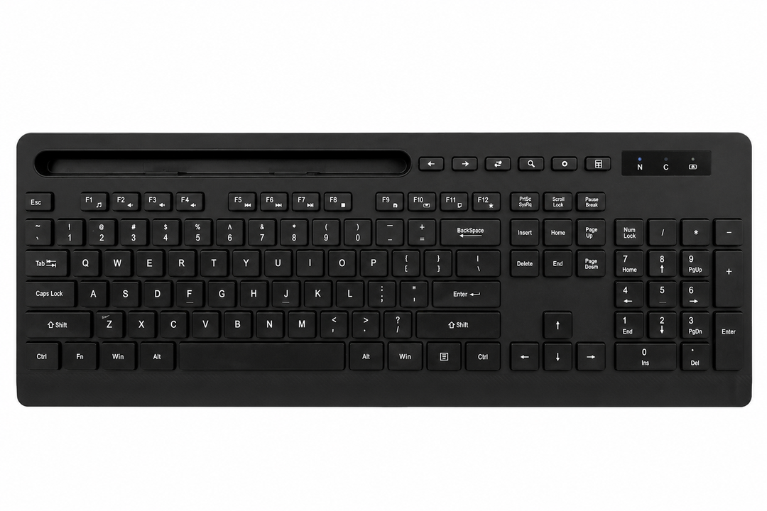 Wireless Keyboard and Mouse Combo, EDJO Silent Full Size Cordless USB Keyboard Mouse,, Long Battery Life, for Computer, Laptop, PC, Chromebook, Windows (Black, 1 Pack)