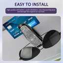 panthra 4 PCS Bling Rhinestones Sunglasses Clip for Car Visor, Fashionable and Shiny Visor Clip for Sunglasses with Ticket Card Clip Girl Car Accessories Interior for Women Girls (White, Pink)