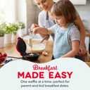 Dash Mini Waffle Maker- Compact Electric Iron for Creative Homemade Treats - Nonstick Surface - Easy-to-Clean - Perfect for Kids & Families - Red