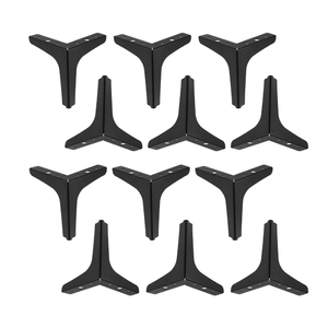 HAKZEON 12 PCS 6 Inches Height Triangle Furniture Legs, Modern Triangle Furniture Sofa Feet, Triangle Metal Furniture Feet for Cabinet Table Cupboard Sofa Chair, Silver