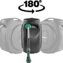 Retractable Garden Hose Reel, 100Ft x 5/8" Durable Wall Mounted Water Hose Reel with 180 Swivel Bracket, 9 Pattern Sprayer, 6Ft leader hose,Smooth Automatic Rewind, Any Length Lock.