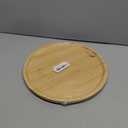 Round Bamboo Tray, Wood Serving Tray, Wooden Platter, Wood Charcuterie Board, Decorative Tray for Coffee Table, 11.8 inch