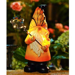 Nacome Solar Gnome Outdoor Statues for Garden: Outside Decor with Warm Lights Clearance for Yard Art Lawn Ornaments Porch Patio Balcony - Birthday Gifts for Grandma Mom Women