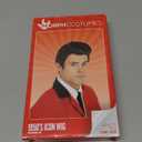 fun shack 50's Men's Black Wig with Sideburns, 1950s Costume Wig for Men, Retro Black Wig for Boys, One Size