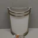 Indoor Wall Sconce, Half Cylinder Wall Light Fixture, 3000K 4000K 5000K Color Temperature Adjustable, Dimmable LED Modern Wall Light for Hallway Bedroom Living Room, Brushed Nickel (1 Pack)