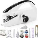 Handheld Sewing Machine, Mini Electric Handy Sewing Machine, Quick Portable Mending Machine, perfect for Beginners Sewing Curtain DIY Fabric Cloth Jeans Pet Clothes Home Travel Use(Black)