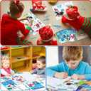 Fulmoon 72 Set Winter Coloring Books Bulk Include Snowman Coloring Book Bulk and Crayons Winter DIY Coloring Book Mini Winter Activity Book for Holiday Fun Games Activity Winter Party Favors