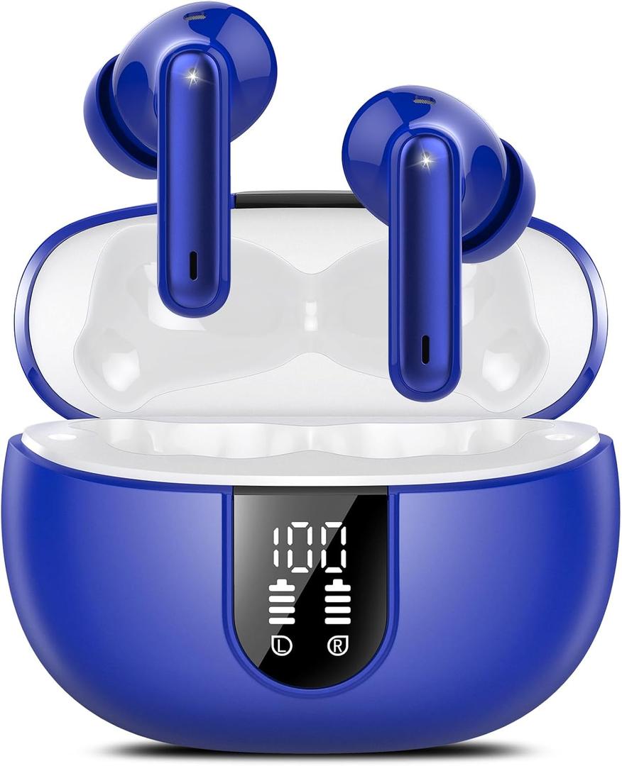 Ai Translation Earbuds Real Time No Subscription,164 Languages Translator Earbuds with 6 Translation Modes, Audio and Video Calls Translator Headphones,Audifonos Traductores Ingls Espaol,Blue