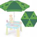 Dansydaisy Beach Umbrella for Water Table, Picnic Table Shade, 47 Inch Replacement Portable Outdoor Umbrella, UV Protection for Sand Play Camping Patio Garden, Tables Not Included
