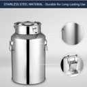 Stainless Steel Milk Can, 1.32 Gallon Milk Bucket with Sealed Lid Milk Jug Large Capacity Milk Pail, Milk Jug Goat Milking Supplies
