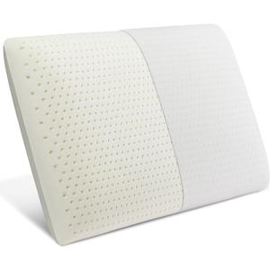 JOTOM Latex Pillow, 100% Talalay Natural Latex Foam Pillow, Soft Sleeping Bed Pillows with Cotton Cover, Queen Size, Perfect for Side/Back Pain, Stomach, Neck, Stress Relief