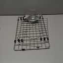 iPEGTOP Sink Rack for Bottom of Sink, Stainless Steel Sink Protector 28-3/4" x 15-3/4" with Rear Drain Hole, Sink Grid Grate with Hole Cover for Kitchen Sink Single Bowl