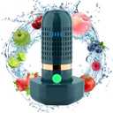 Fruit and Vegetable Washing Machine Fruit Vegetable Cleaner Device Veggie Washer, Portable USB Wireless Produce Washer Fruit Wash with OH-ion Purification Technology for Cleaning Food (Green)