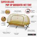 Super-Deluxe Pop-Up Mosquito Net Tent for Summer Camps and Camping