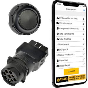 Diesel Laptops Heavy Duty Truck Scanner with DPF Regens Diesel Decoder Mobile Diagnostic Tool for Use with Cummins, Volvo, Paccar, International Vehicles and Repair Information for iOS & Android