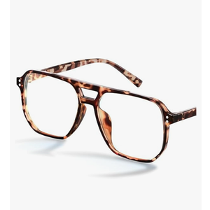 livho Blue Light Blocking Glasses, Fashion Fake Oversized Aviator Vintage Glasses, Retro Pilot Computer Glasses for Women/Men