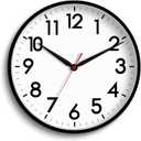 AKCISOT 16 Inch Wall Clock Large Silent Non-Ticking Wall Clocks Battery Operated - Analog Classic Clock Decorative for Living Room, Office, Home, School(Black)