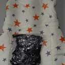 Twoworld Baby High Chair Seat Cushion Liner Mat Pad Cover and High Chair Straps (5 Point Harness) 1 Suit (Stars) (Ashown)