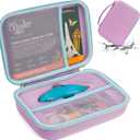 Yewltvep Hard Case for 3 Doodler Start+ Essentials for 3D Pen Set for Boy&Girl, Art Activity Set Storage Organizer for Educational STEM Toy Hold Filament Refill DoodlePad, Guide, Cable (CASE ONLY) (Purple-Blue)